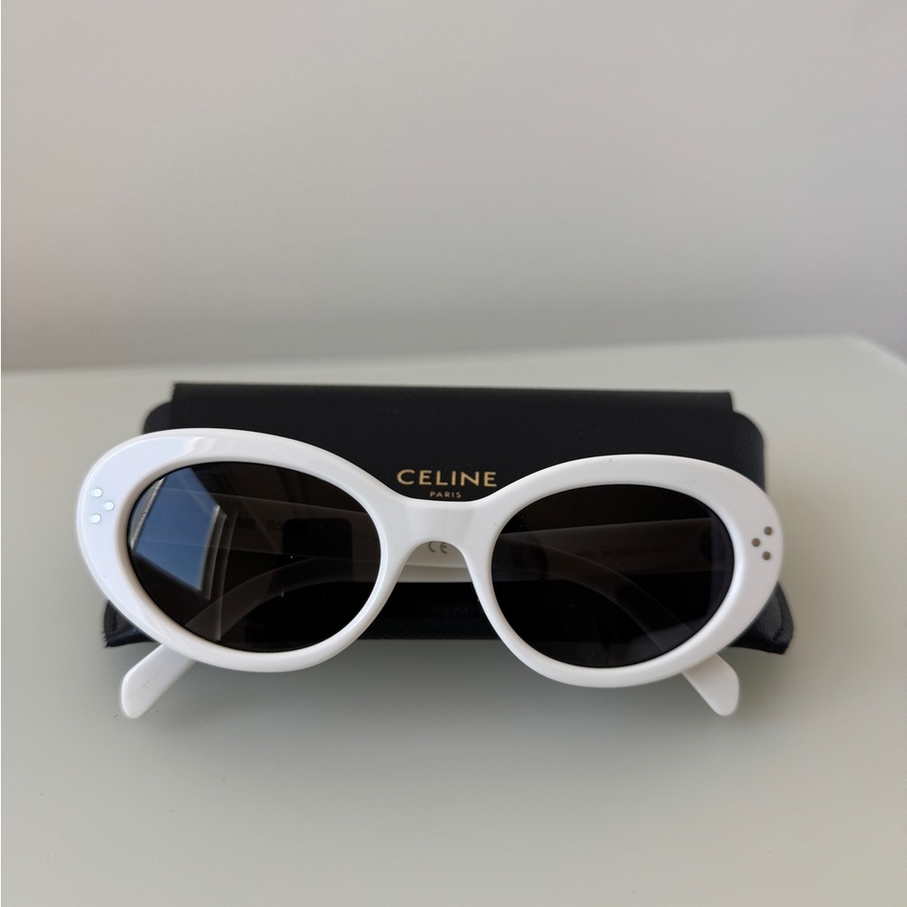 Celine White Cat Eye Sunglasses